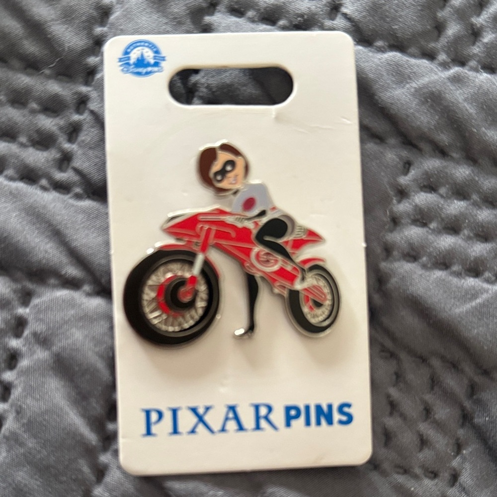 Pixar Red Motorcycle Rider Pin